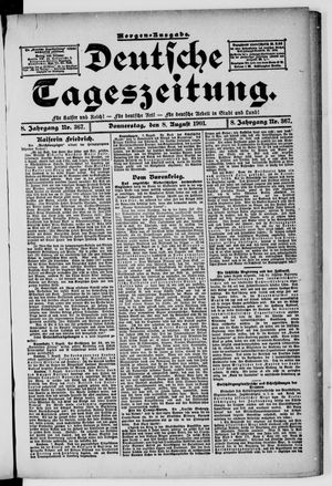 Deutsche Tageszeitung vom 08.08.1901