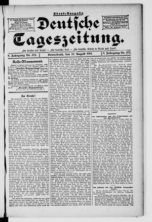 Deutsche Tageszeitung vom 10.08.1901