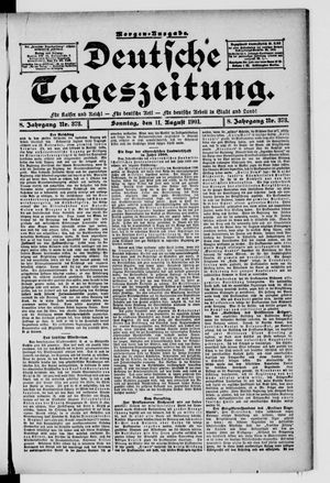 Deutsche Tageszeitung vom 11.08.1901