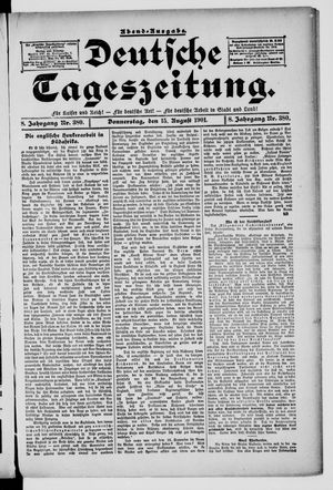 Deutsche Tageszeitung vom 15.08.1901