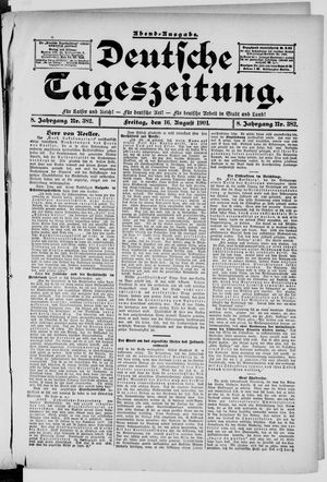 Deutsche Tageszeitung vom 16.08.1901