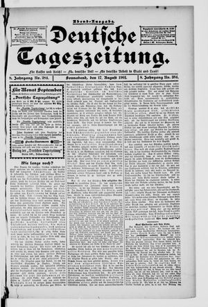 Deutsche Tageszeitung vom 17.08.1901