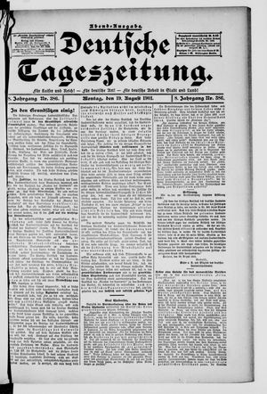 Deutsche Tageszeitung vom 19.08.1901