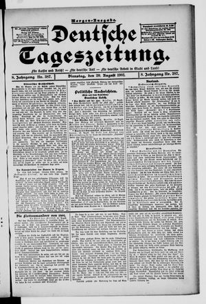 Deutsche Tageszeitung vom 20.08.1901