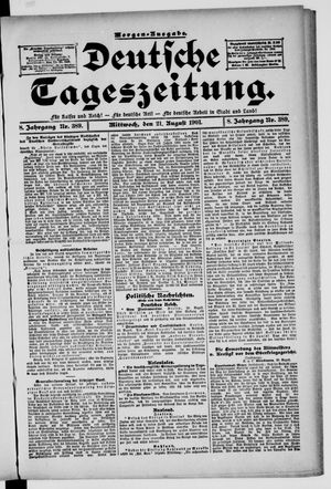 Deutsche Tageszeitung vom 21.08.1901