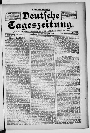Deutsche Tageszeitung vom 23.08.1901