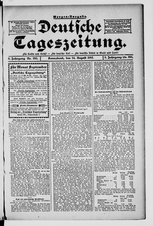 Deutsche Tageszeitung vom 24.08.1901