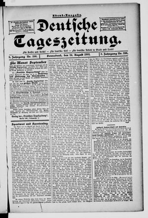 Deutsche Tageszeitung vom 24.08.1901