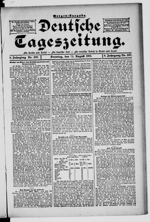 Deutsche Tageszeitung vom 25.08.1901