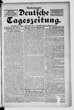 Deutsche Tageszeitung vom 26.08.1901