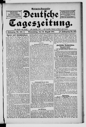 Deutsche Tageszeitung vom 29.08.1901