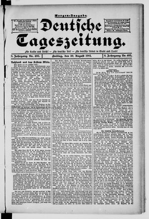Deutsche Tageszeitung vom 30.08.1901