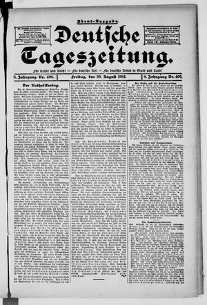 Deutsche Tageszeitung vom 30.08.1901