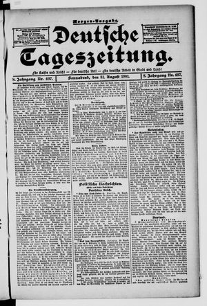 Deutsche Tageszeitung vom 31.08.1901