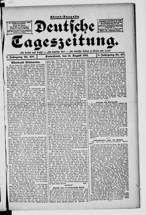Deutsche Tageszeitung vom 31.08.1901