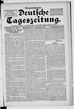 Deutsche Tageszeitung vom 04.09.1901