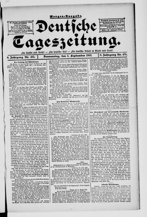 Deutsche Tageszeitung vom 05.09.1901