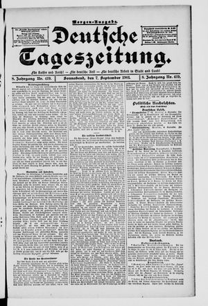 Deutsche Tageszeitung vom 07.09.1901