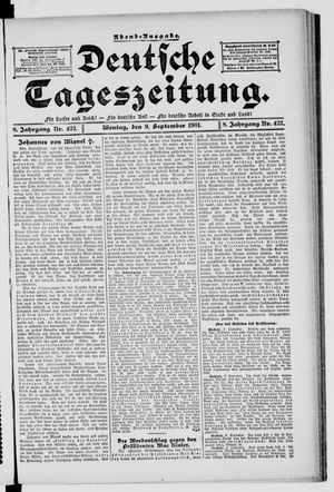 Deutsche Tageszeitung vom 09.09.1901