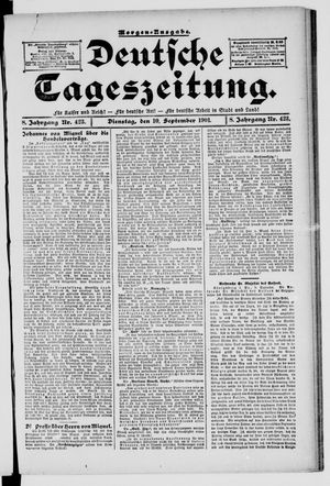 Deutsche Tageszeitung vom 10.09.1901