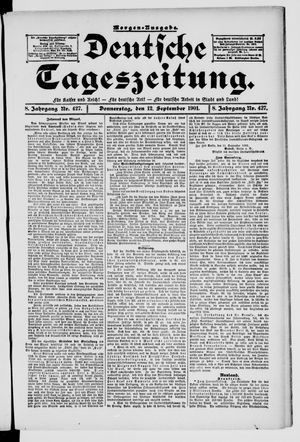 Deutsche Tageszeitung vom 12.09.1901
