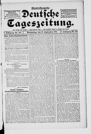 Deutsche Tageszeitung vom 12.09.1901