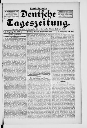 Deutsche Tageszeitung vom 13.09.1901