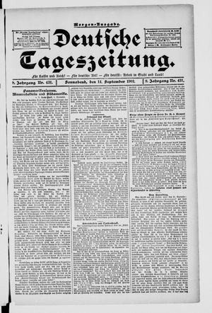 Deutsche Tageszeitung vom 14.09.1901