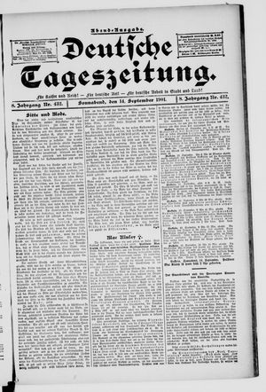 Deutsche Tageszeitung vom 14.09.1901