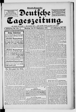 Deutsche Tageszeitung vom 16.09.1901