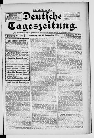 Deutsche Tageszeitung vom 17.09.1901