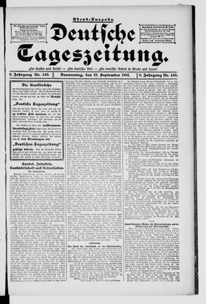 Deutsche Tageszeitung vom 19.09.1901