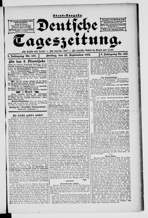 Deutsche Tageszeitung vom 20.09.1901