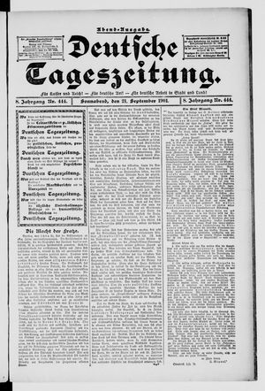 Deutsche Tageszeitung vom 21.09.1901