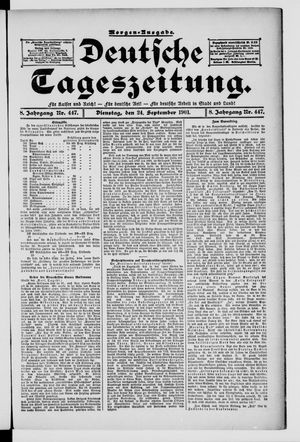 Deutsche Tageszeitung vom 24.09.1901