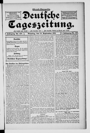 Deutsche Tageszeitung vom 24.09.1901