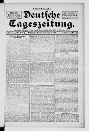 Deutsche Tageszeitung vom 25.09.1901