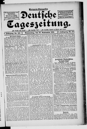 Deutsche Tageszeitung vom 26.09.1901
