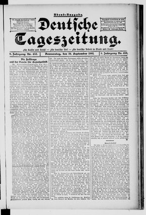 Deutsche Tageszeitung vom 26.09.1901