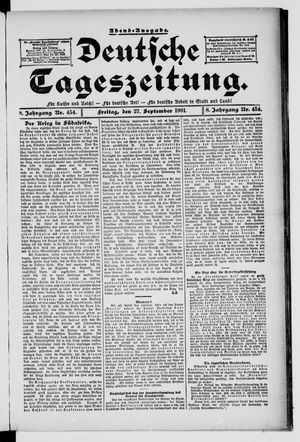 Deutsche Tageszeitung vom 27.09.1901