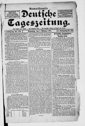 Deutsche Tageszeitung vom 01.10.1901