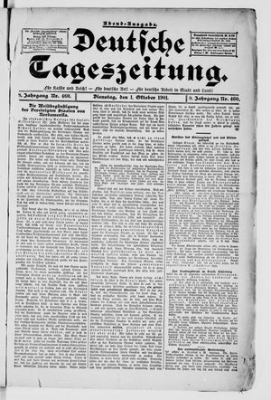 Deutsche Tageszeitung vom 01.10.1901