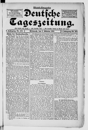 Deutsche Tageszeitung vom 02.10.1901