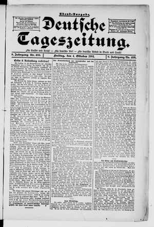 Deutsche Tageszeitung vom 04.10.1901