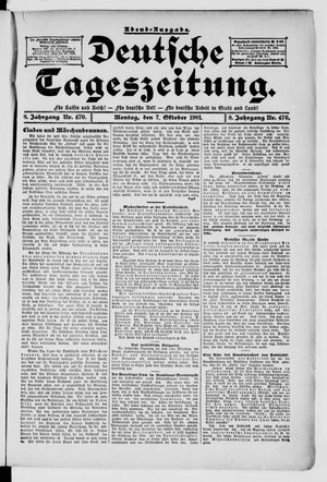 Deutsche Tageszeitung vom 07.10.1901