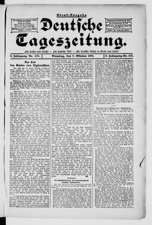 Deutsche Tageszeitung vom 08.10.1901