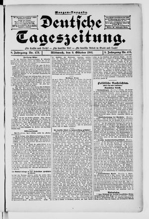 Deutsche Tageszeitung vom 09.10.1901