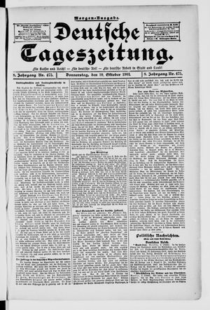 Deutsche Tageszeitung vom 10.10.1901