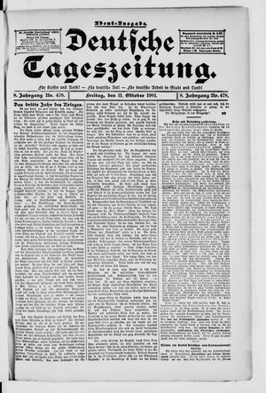 Deutsche Tageszeitung vom 11.10.1901