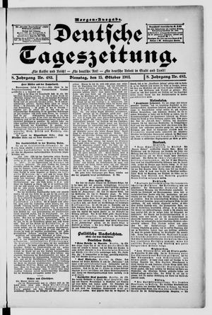 Deutsche Tageszeitung vom 15.10.1901